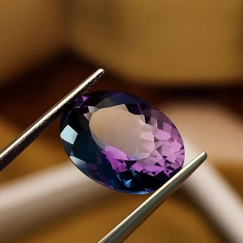 AAA 9.55 Ct Certified Natural Color Changing Alexandrite Oval Cut Loose Gemstone