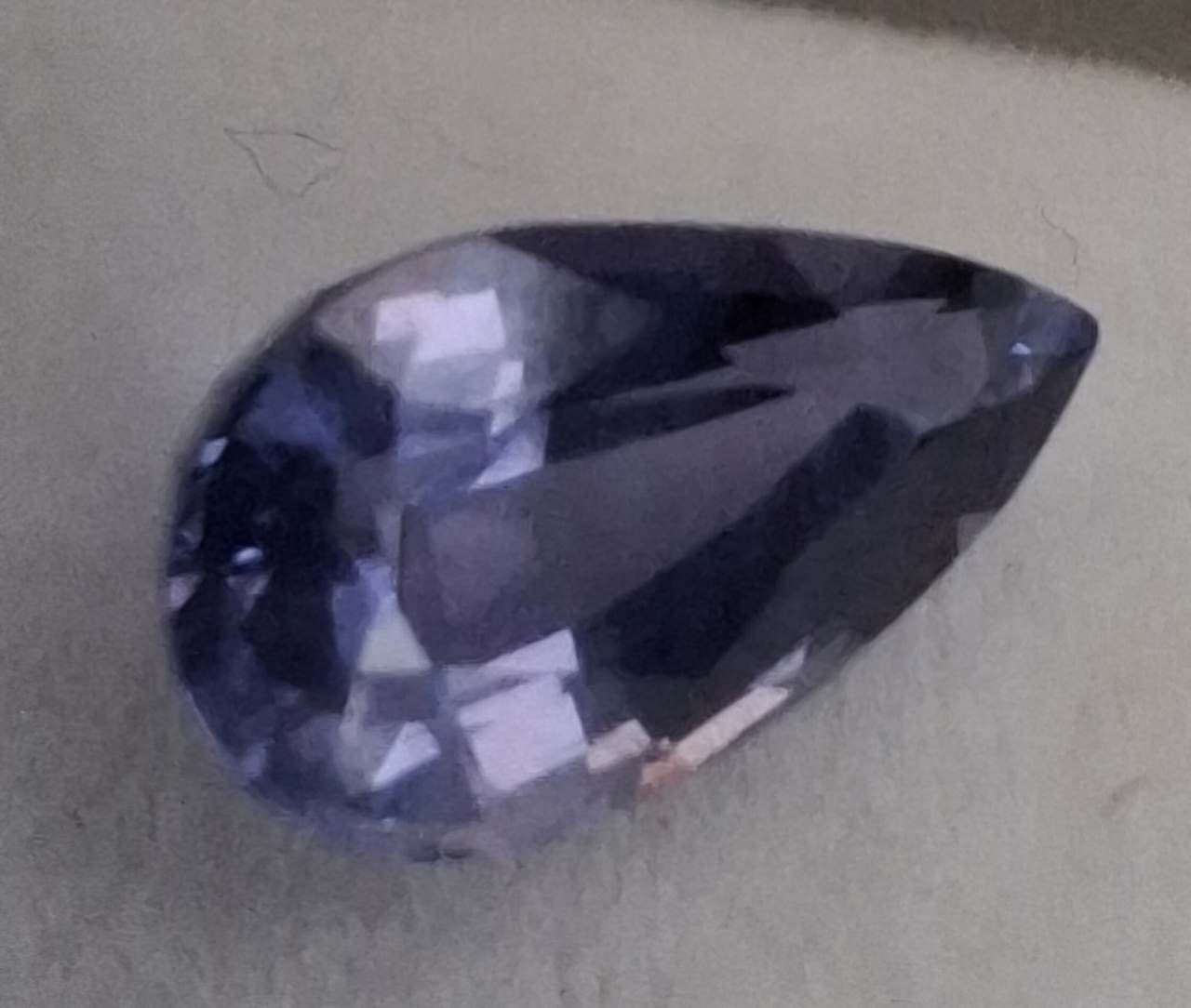 1.38ct FINE Ceylon Purple Sapphire Pear Cut Loose No Heat Treatment Sri Lanka
