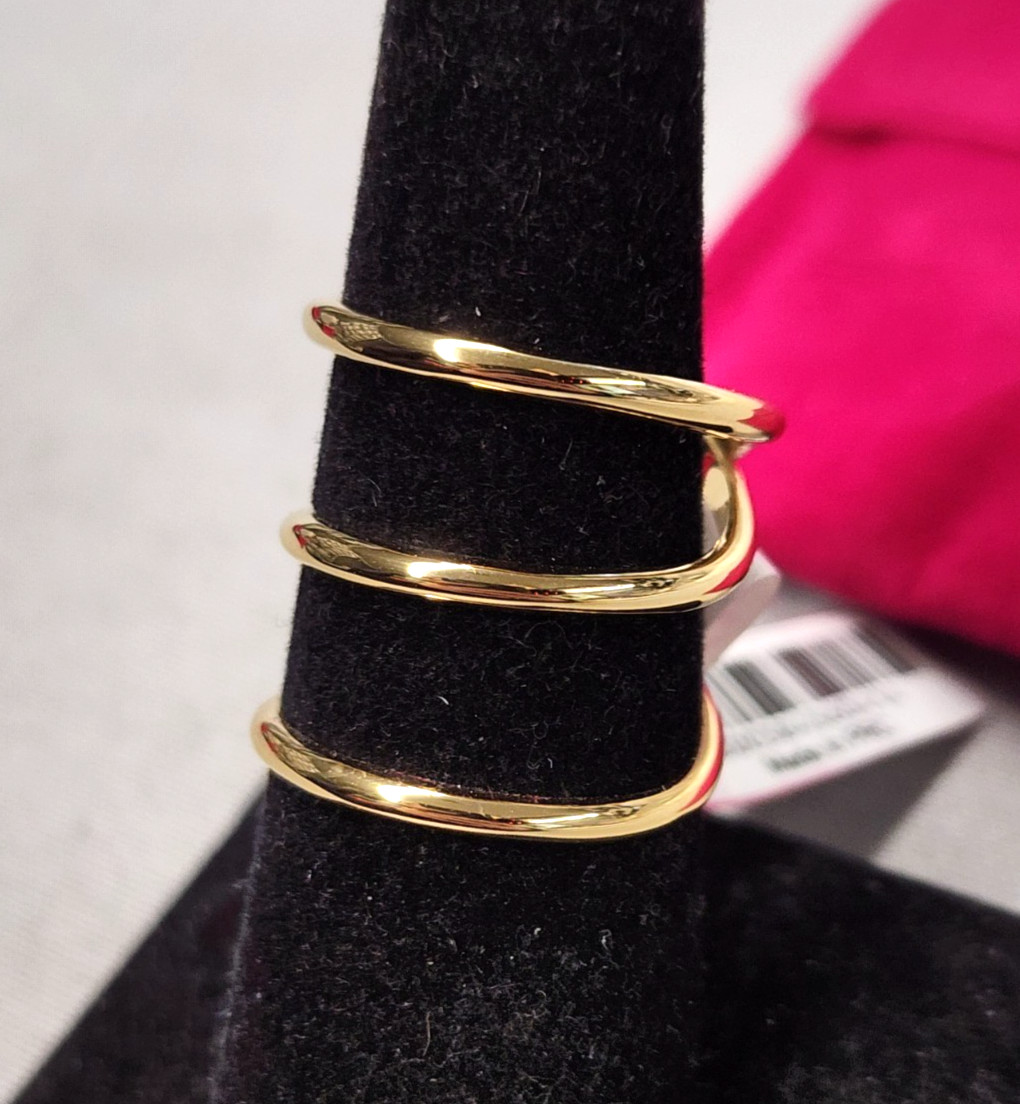 Hey Harper 14K Gold Plated DNA Ring sz 7