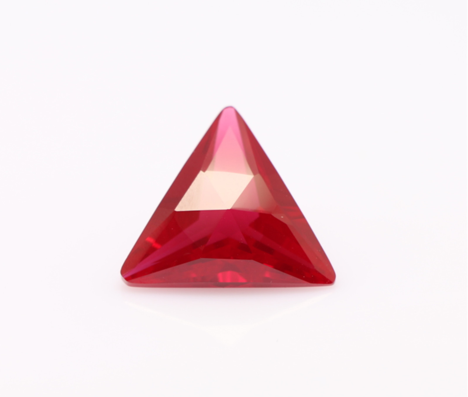 Lab Created Ruby Corundum Triangle Faceted AAA Loose Gemstones (3x3mm – 15x15mm)