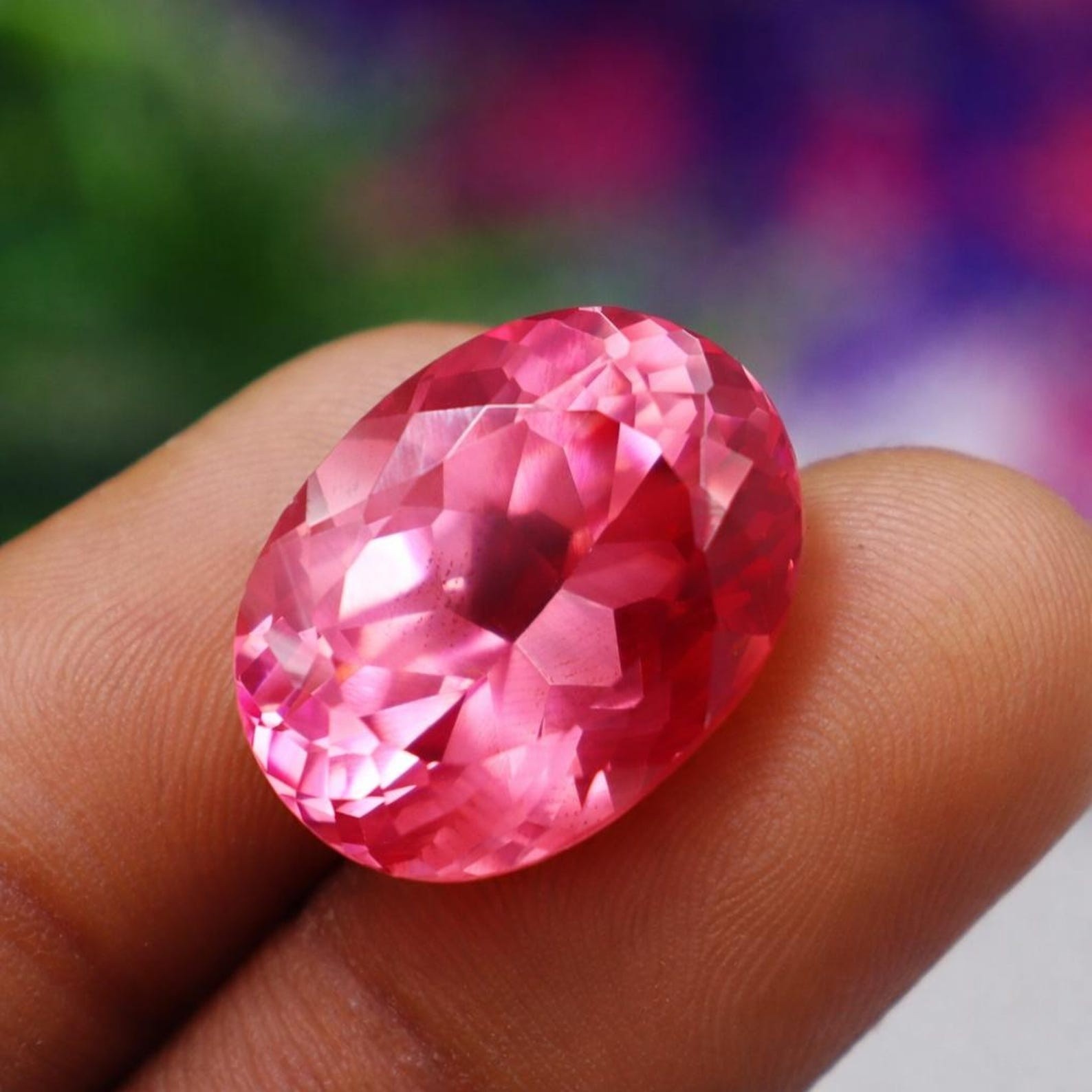 Natural Flawless Ceylon Padparadscha Sapphire Oval Cut Loose Gemstone 10 Ct