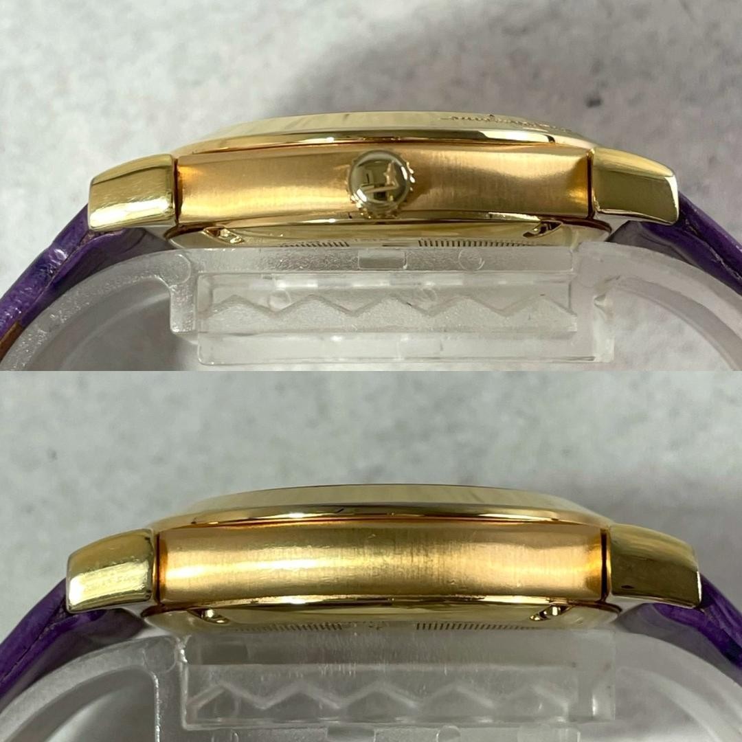 Salvatore Ferragamo F75 Women’s Watch White Shell Purple Dial Stainless Steel U