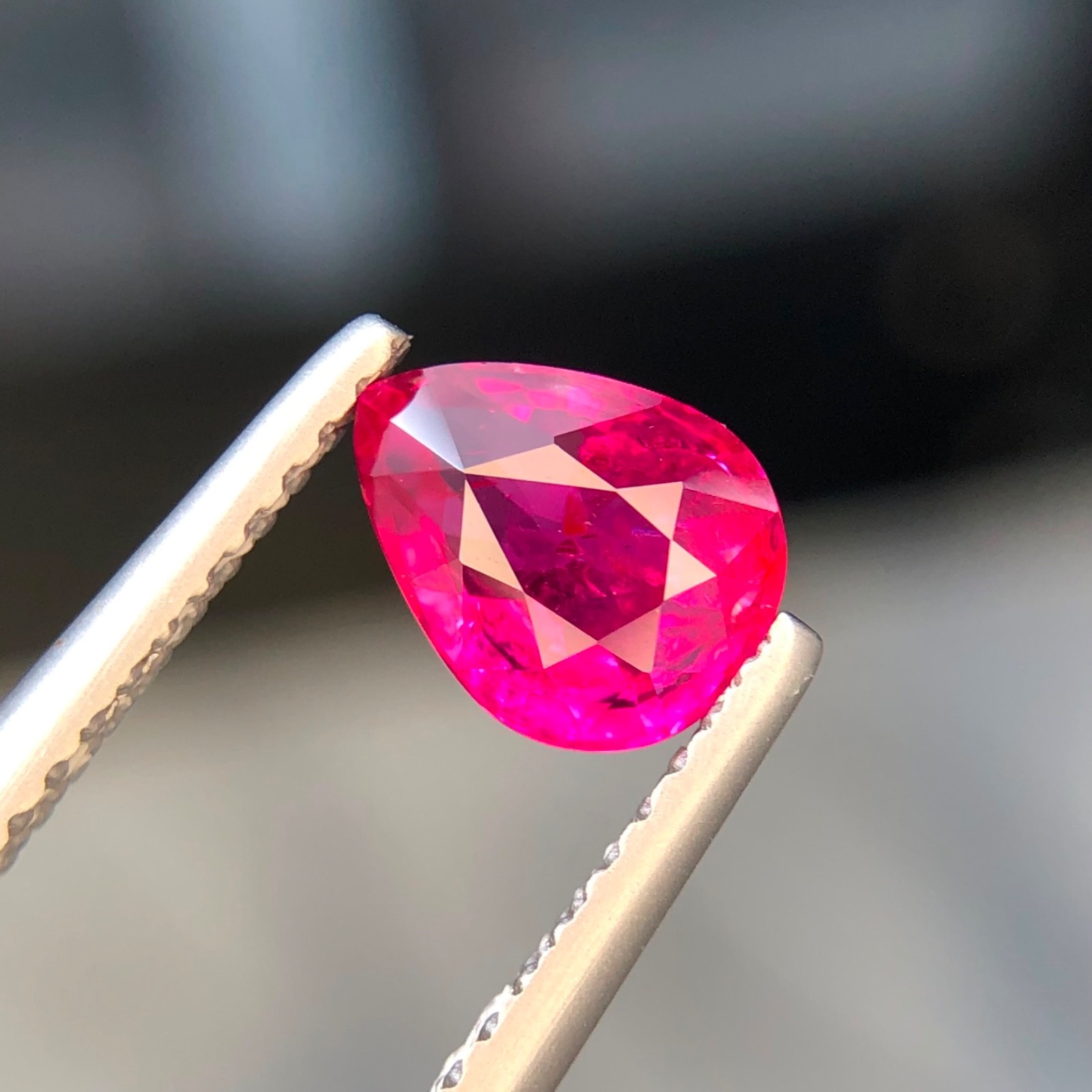 1.05 Carats Natural Ruby No Heat Pear Cut From Mozambique
