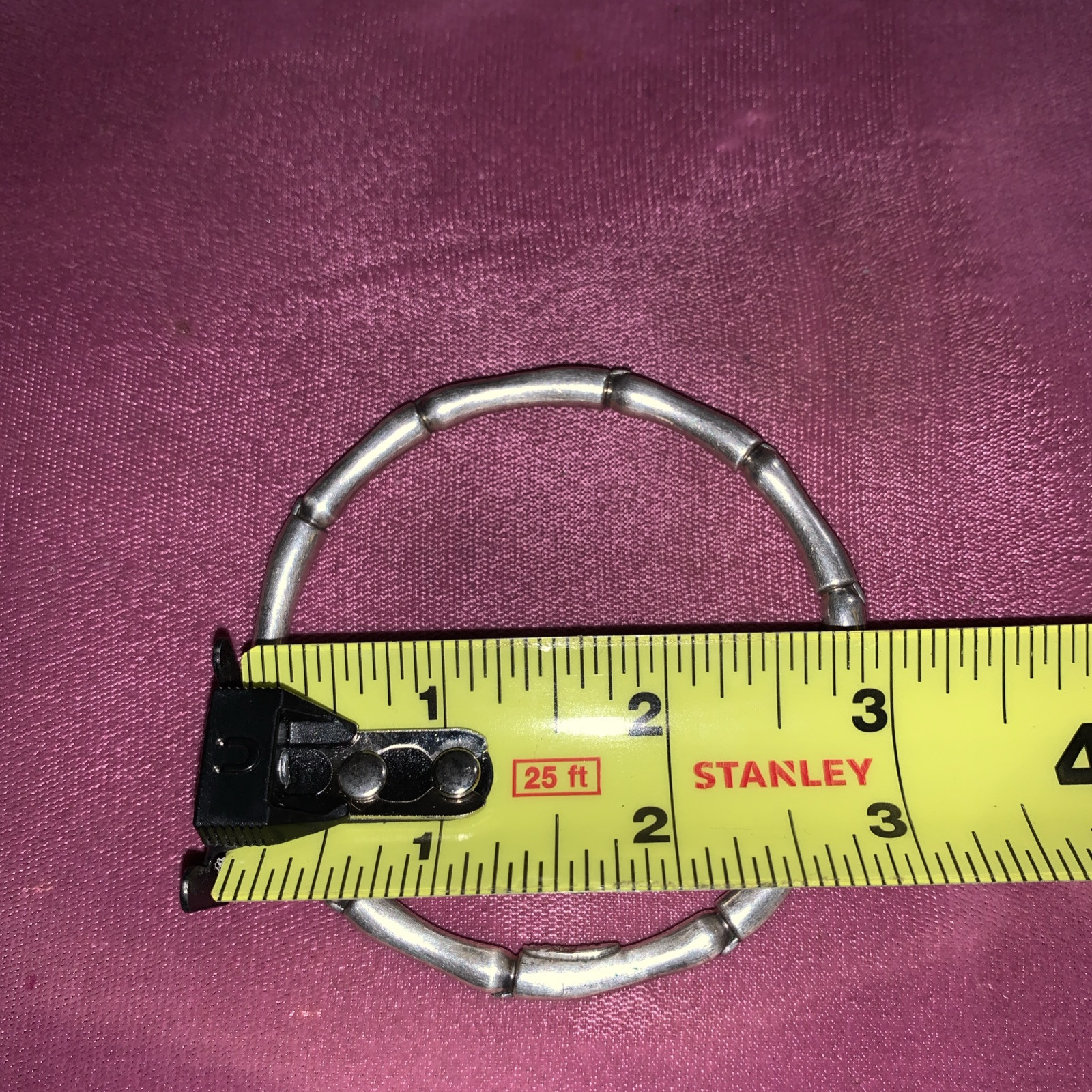 Antonio Pineda 925 Taxco Silver Bamboo Bangle Bracelet