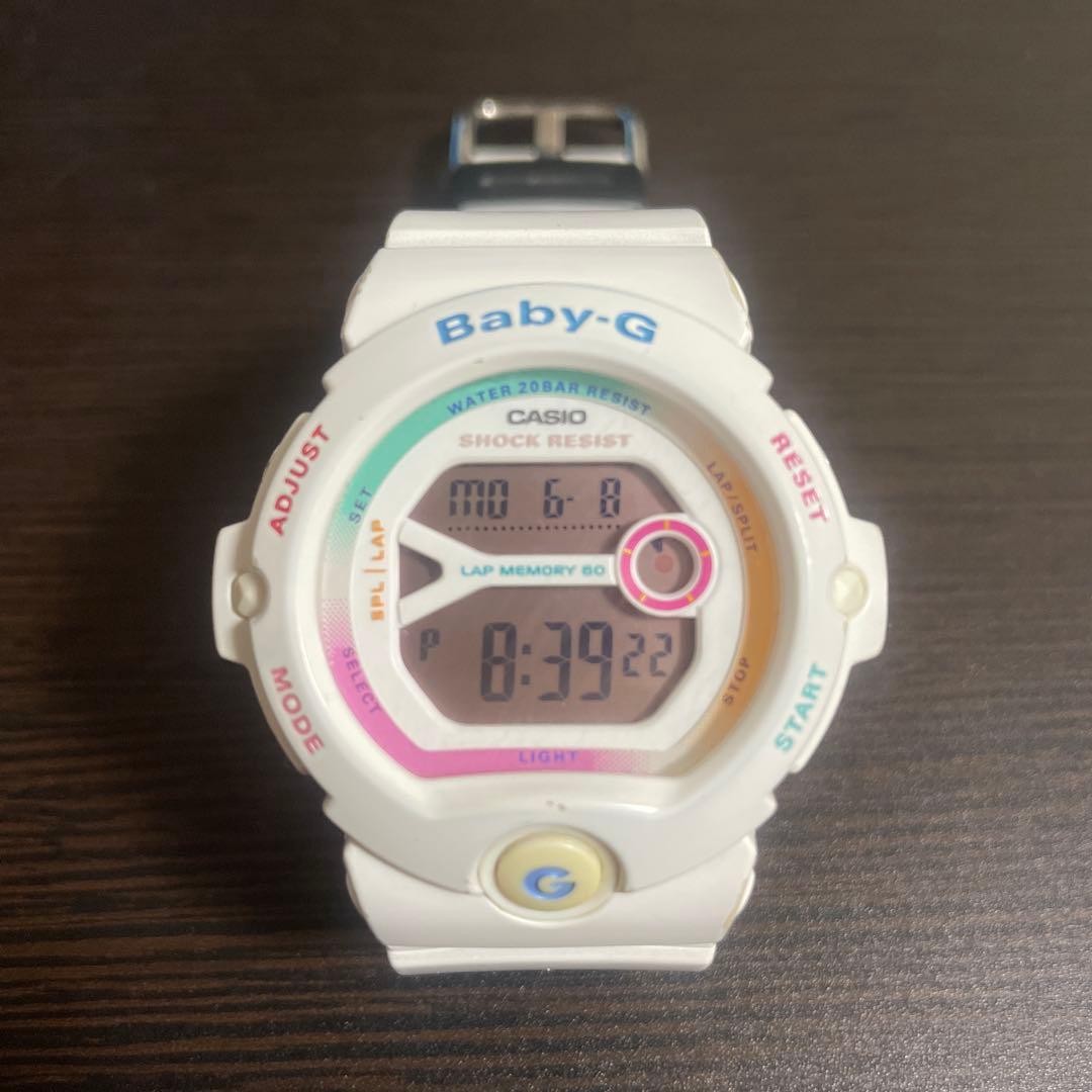 Working Item CASIO BABY-G BG 6903 White Running Watch