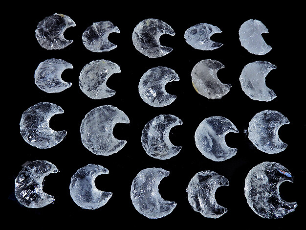 Crystal Moon Healing Stone Crescent Moon Shape Metaphysical Carving Gems CI865