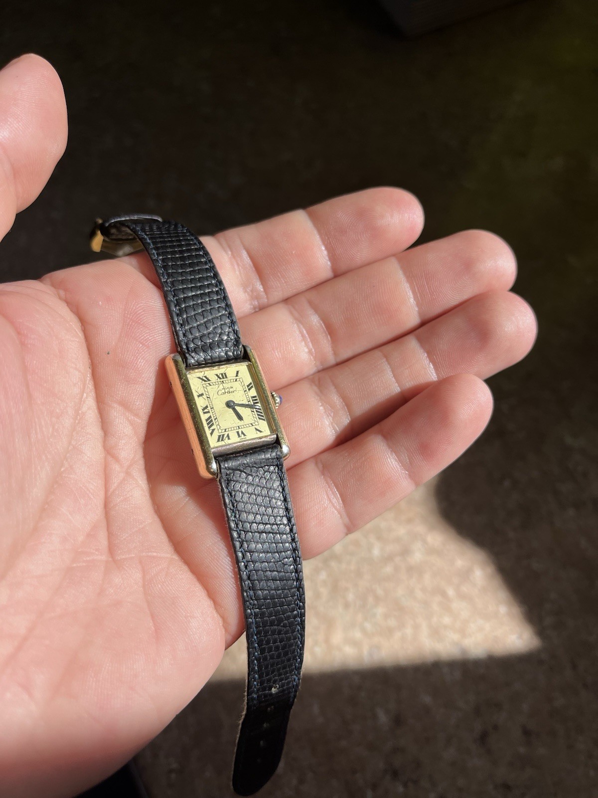 70s 80s Vintage Cartier Must de Tank Small Model Unisex 21mm Mechanical Winding