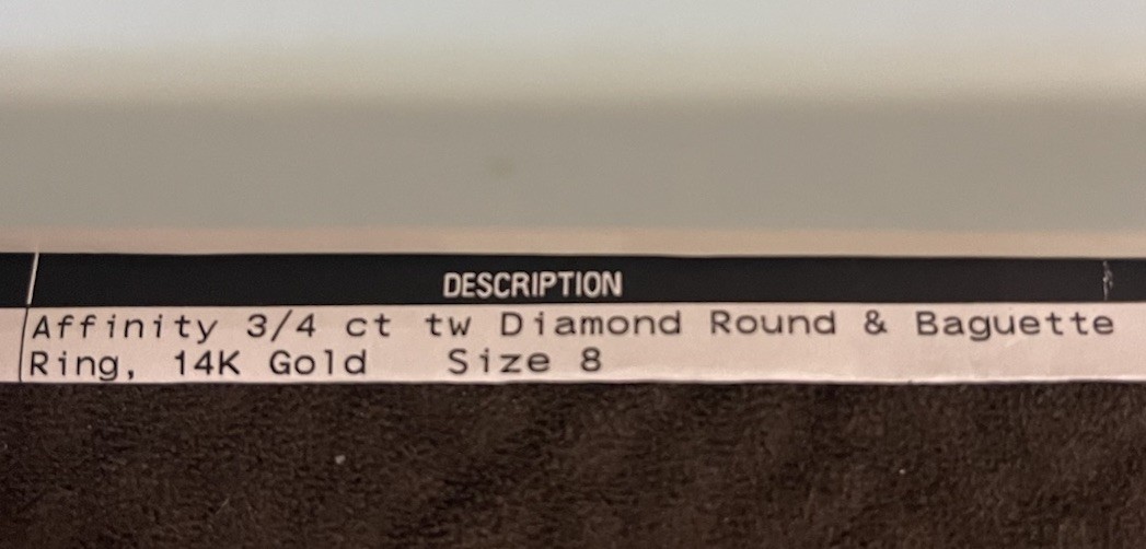 Affinity 3/4ct tw Diamond Round And Baguette Ring 14k Gold Sz 8