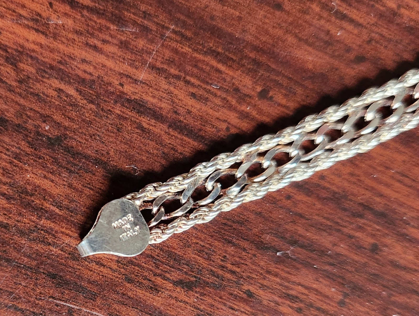 Milor 925 Sterling Silver Bracelet Italy 7 grams 7 1/2 Inches