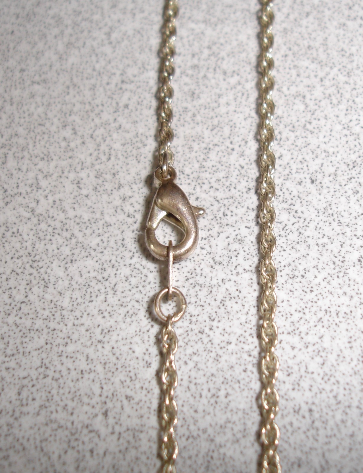 Silver Tone Necklace W/ A Faceted Tear Drop Crystal Pendant & Marcasite Stones