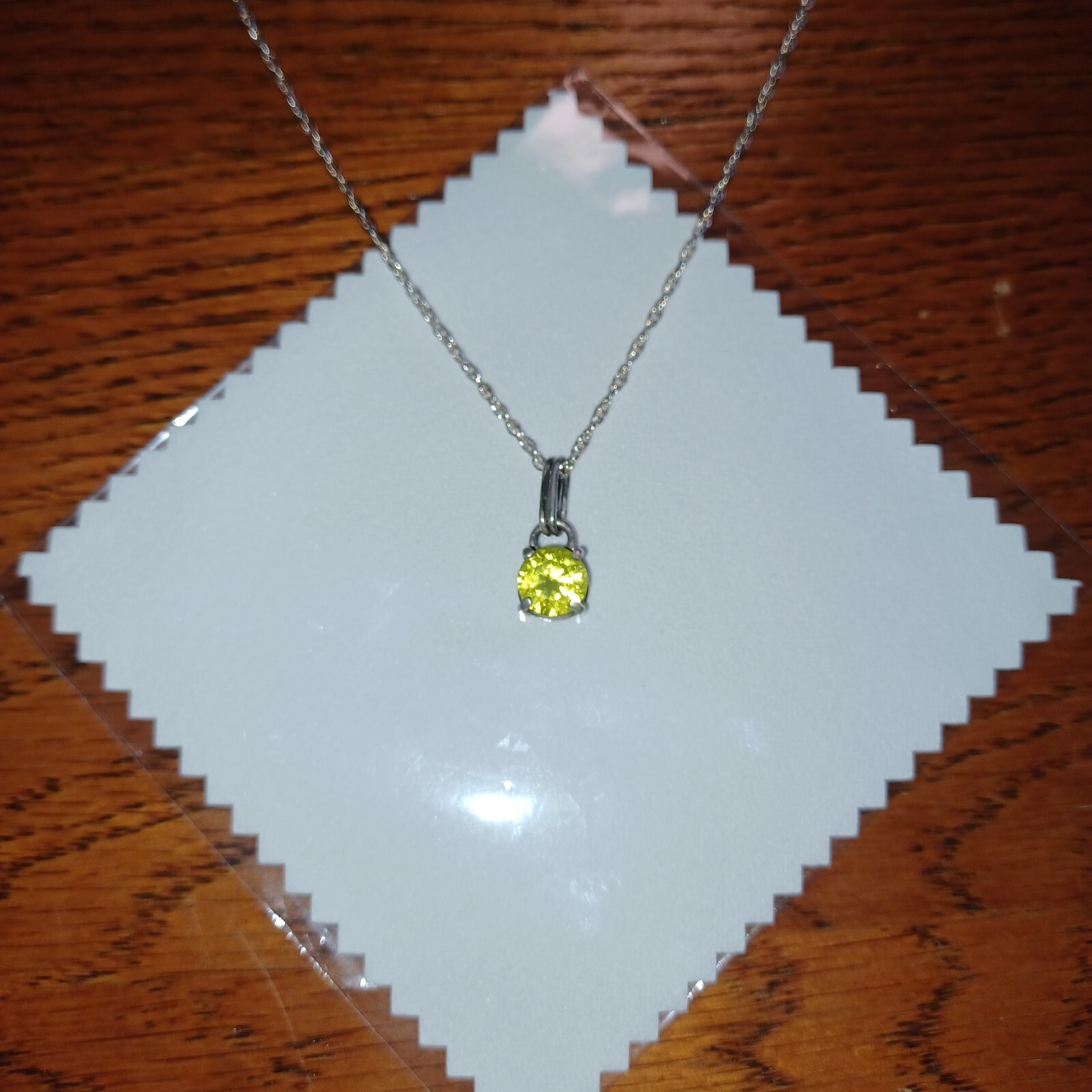 Hand Crafted YAG Yttrium Aluminum Garnet Pendant – Sterling Silver – 18” Chain