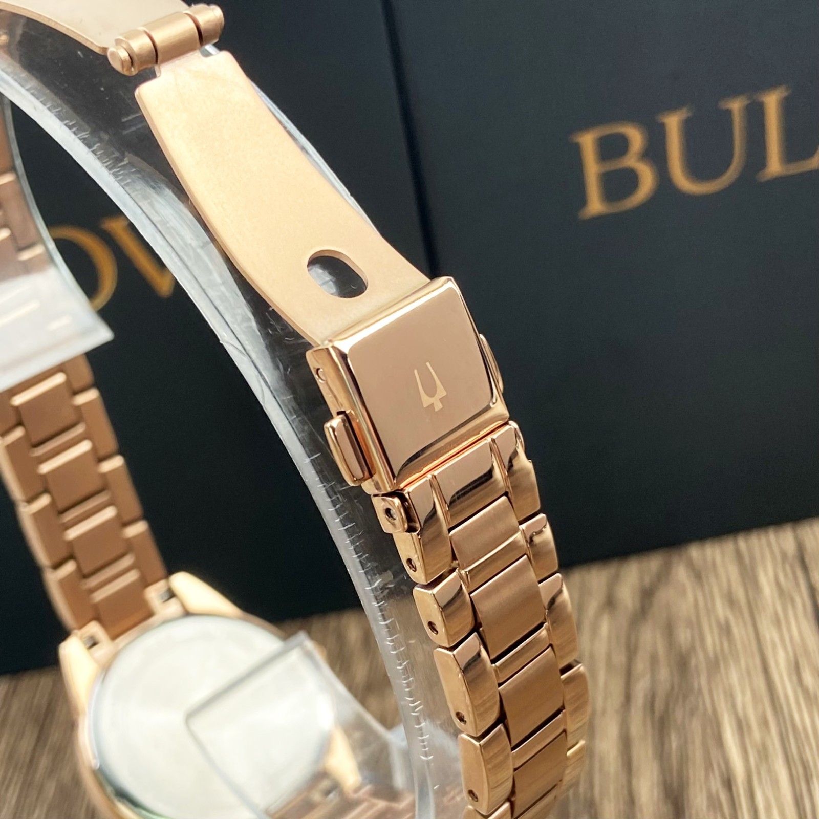 Bulova Sutton 97P151 Rose Gold Diamonds Dial Stainless Steel Women’s Watch