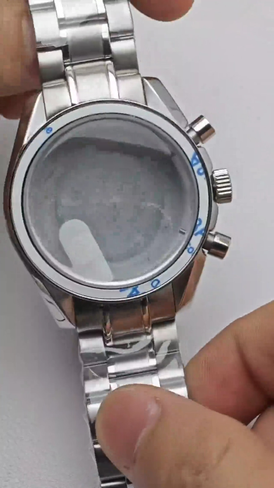 39.7mm Metal Watch Case Fit VK63 Movement Men Watch Parts for 20mm Strap