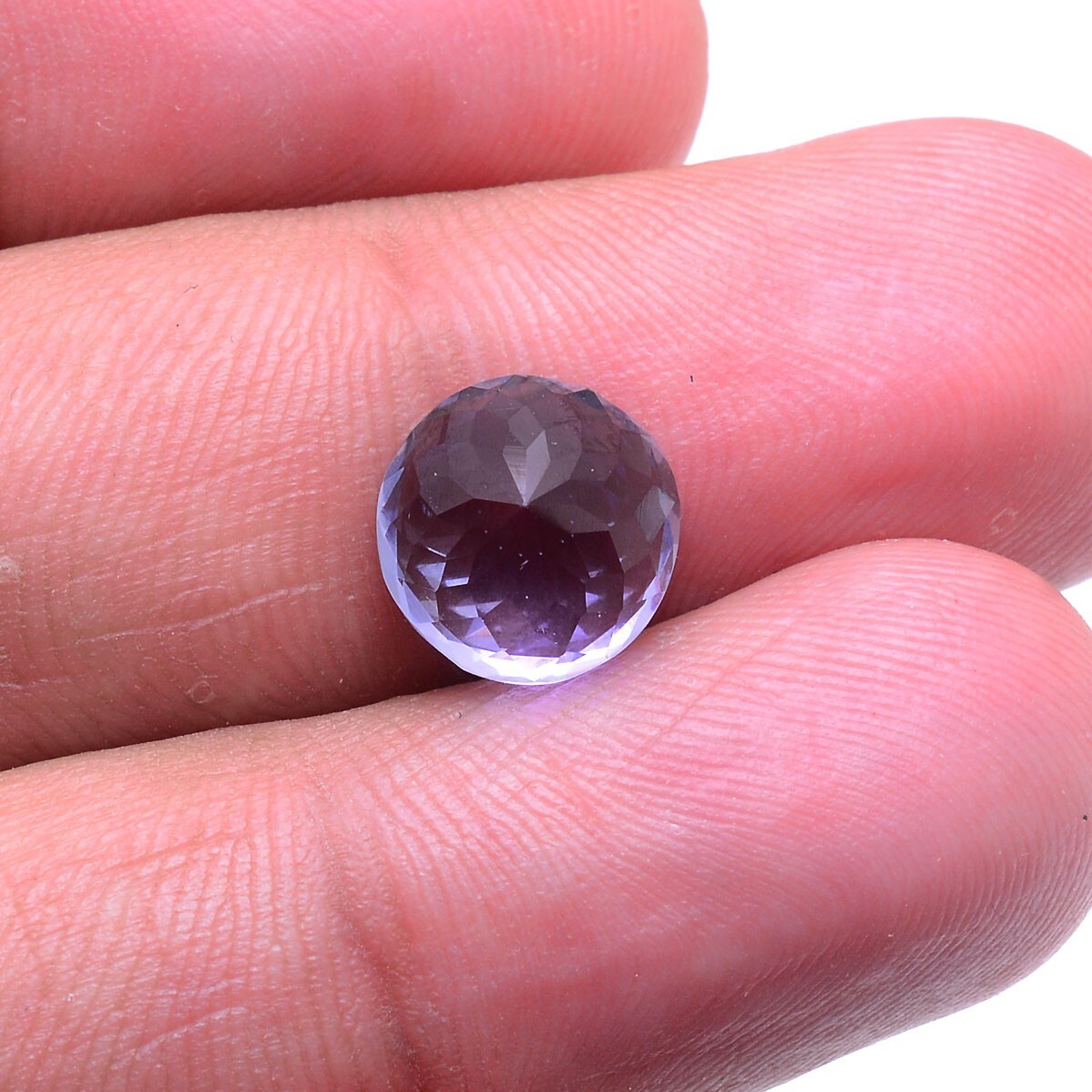 VVS Tanzanite Premium 9mm Round Cut 4.16 Cts, Rare D Block AAA Flawless Gemstone