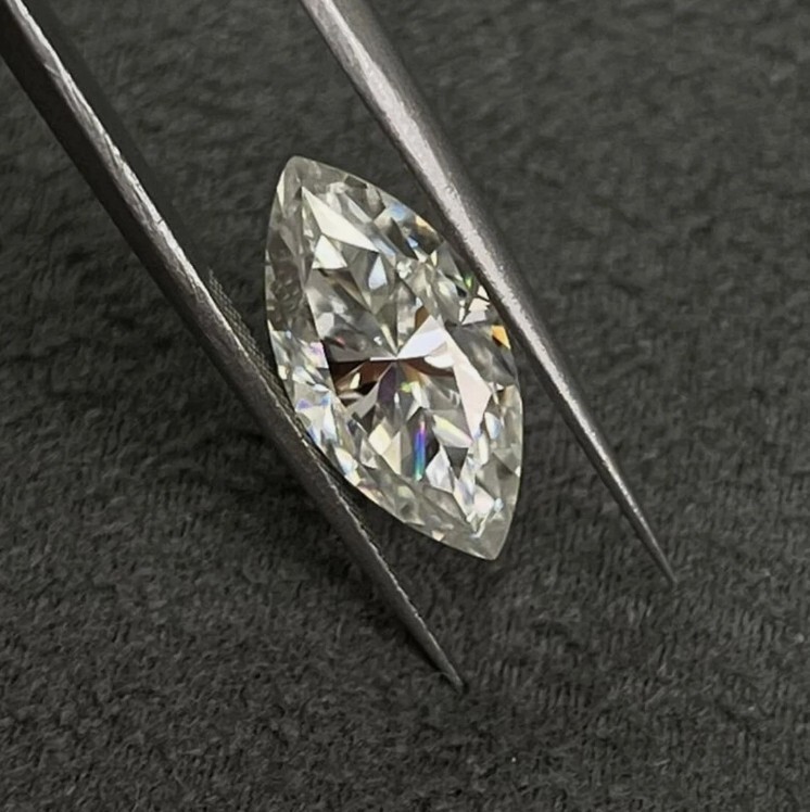 5 x 10 mm Marquise Loose CVD Diamond 1 Pc Lab-Grown 1 Ct IF Clarity Certified