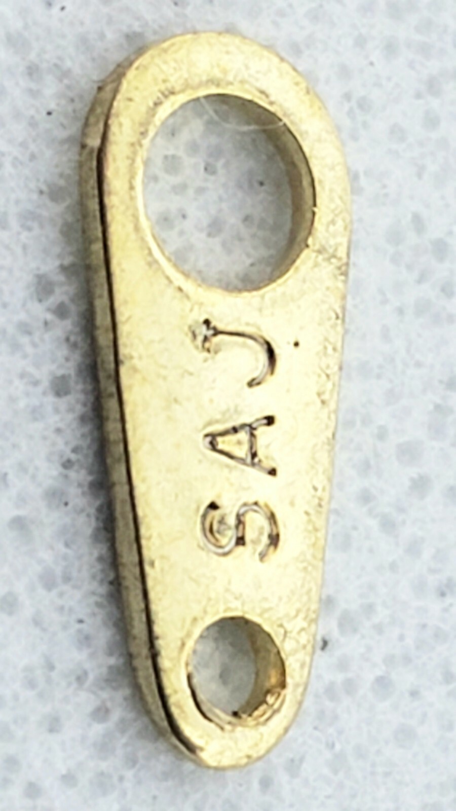 2 Hole GP Flat End Tab for Clasping to. DIY Jewelry making Finding 100 pc Lot