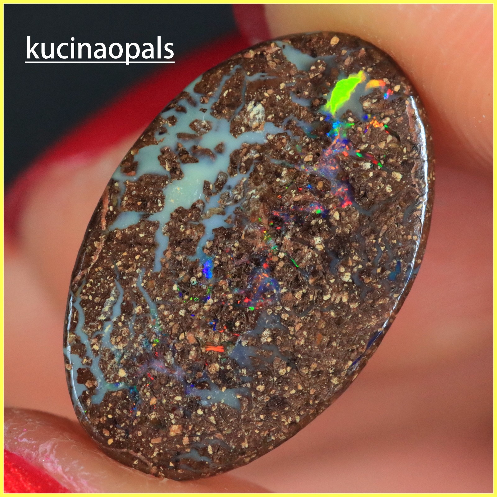 6.65ct AUSTRALIAN Boulder MATRIX Opal Stone Kucina Opals for Jewelry makers