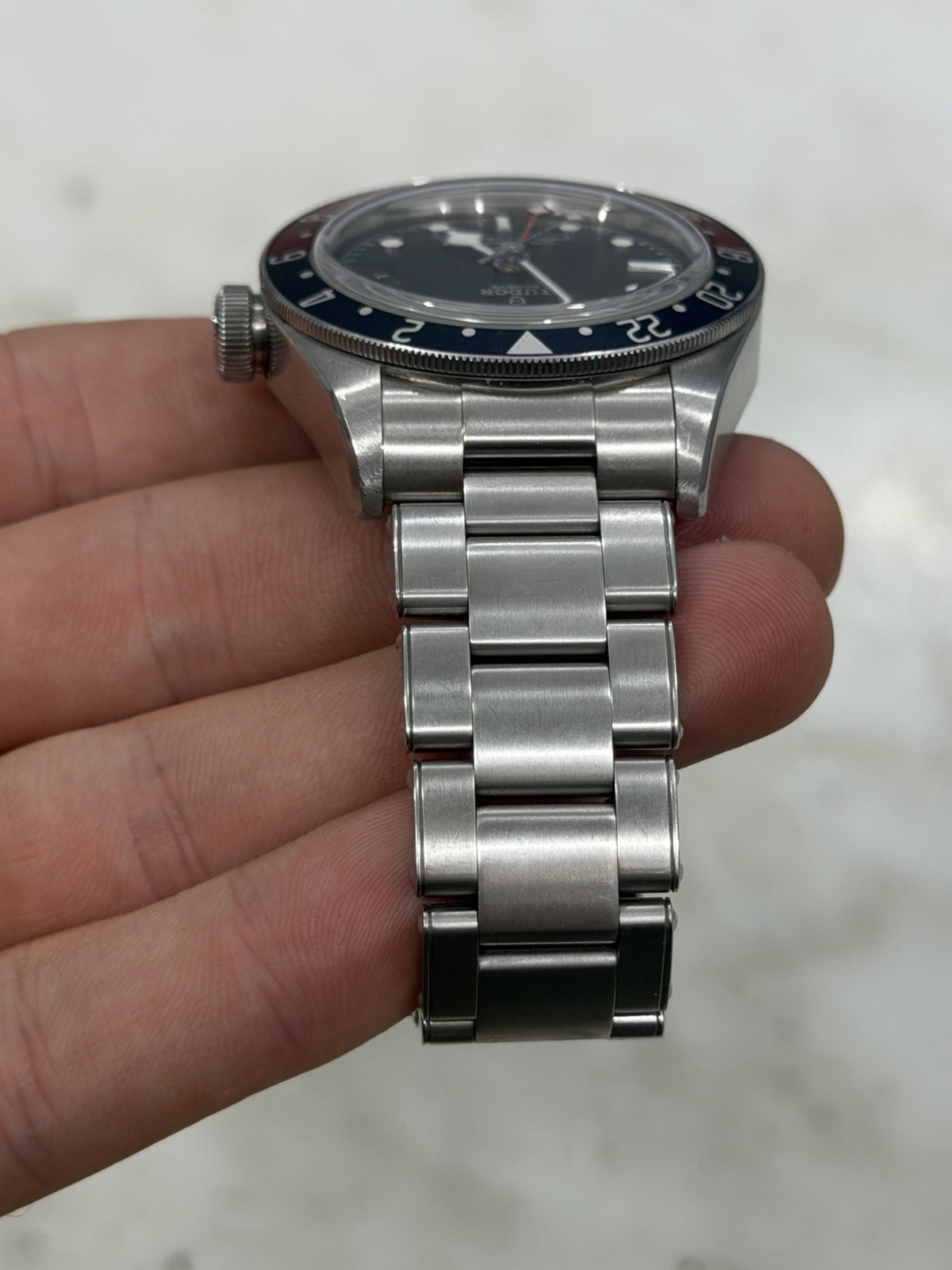 Tudor Black Bay GMT Pepsi Black Dial Stainless Steel Mens Watch 79830RB