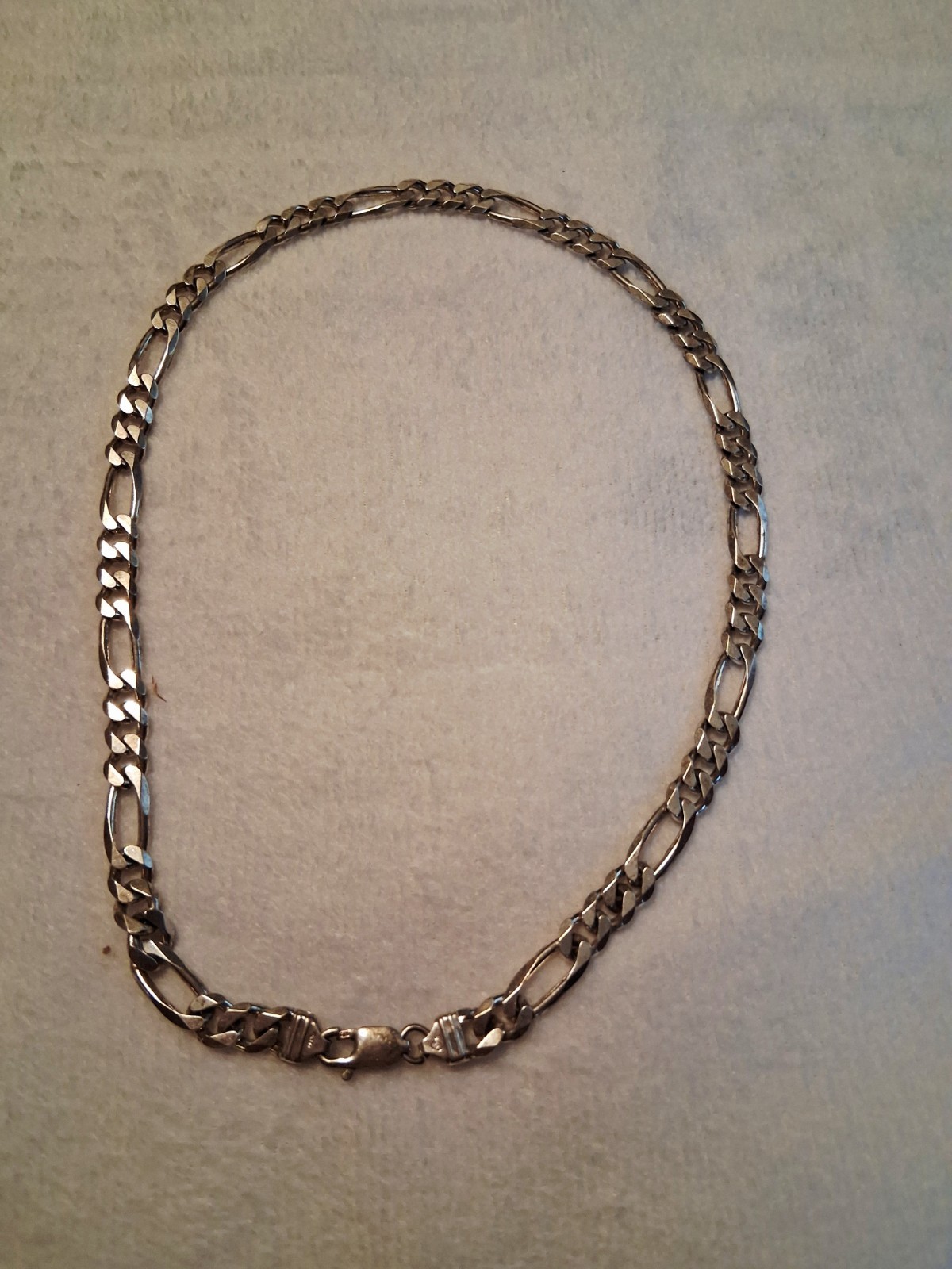 Heavy 70g Vintage Italian 925 Sterling Silver Figaro Chain Necklace &…