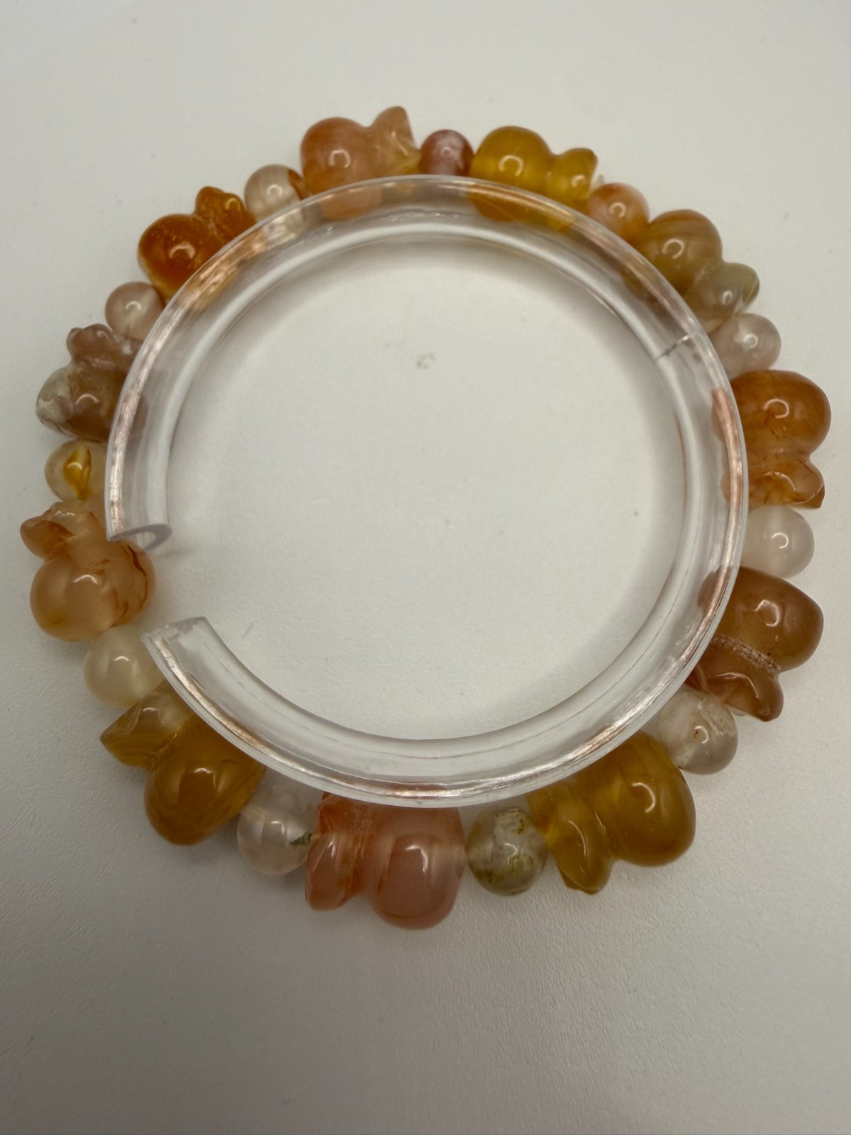 Natural Flower Agate Hulu Carving – 10mm – A5-0559