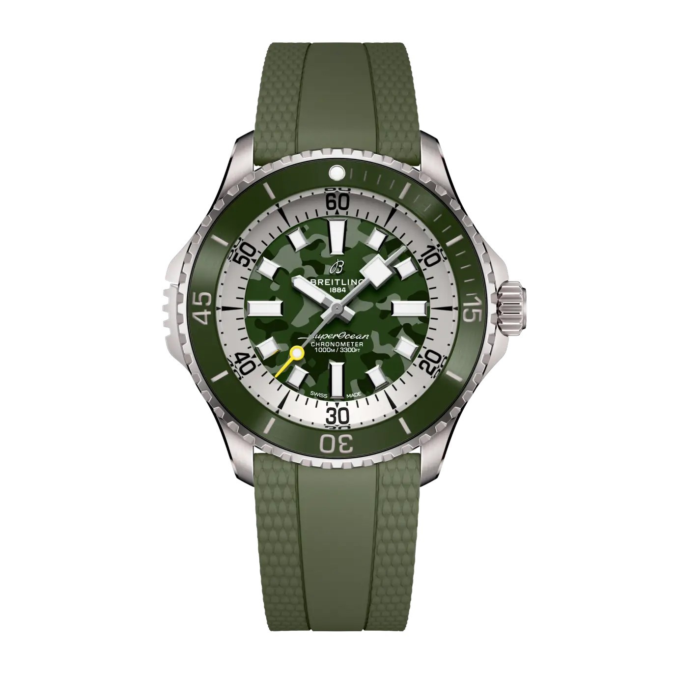Breitling Superocean E10379D31L1S1 46mm Super Diver Green Dial Box & Papers
