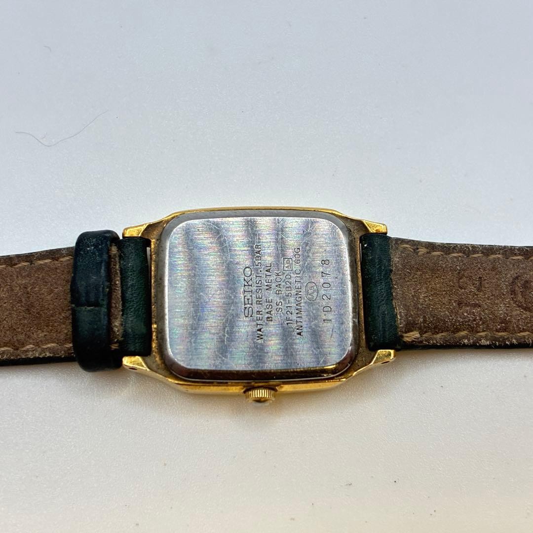 Working ⭐️ SEIKO SPIRIT Quartz Women’s Square Gold Watch