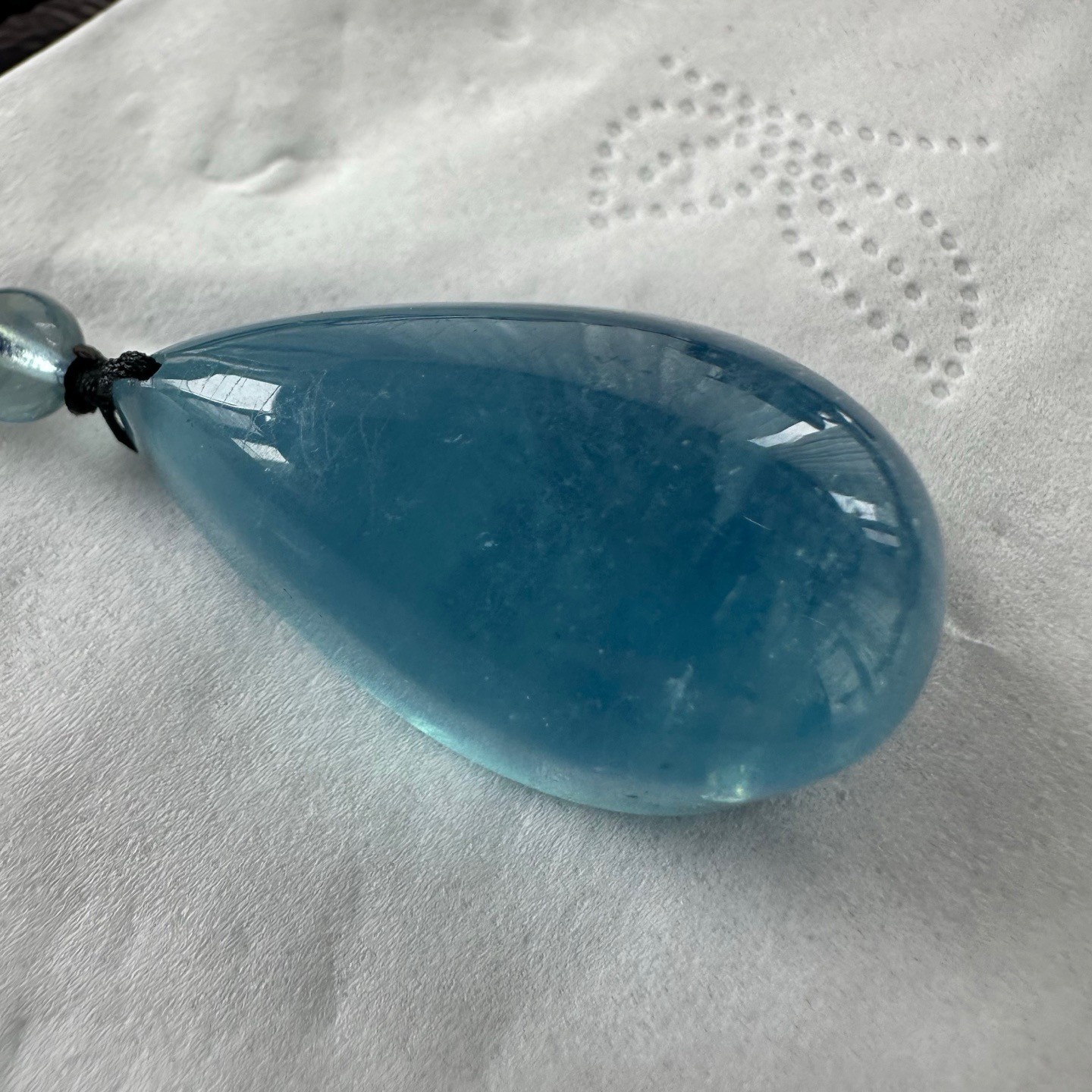 30.5*17.2*14.2mm Natural Aquamarine Gemstone Crystal Pendant