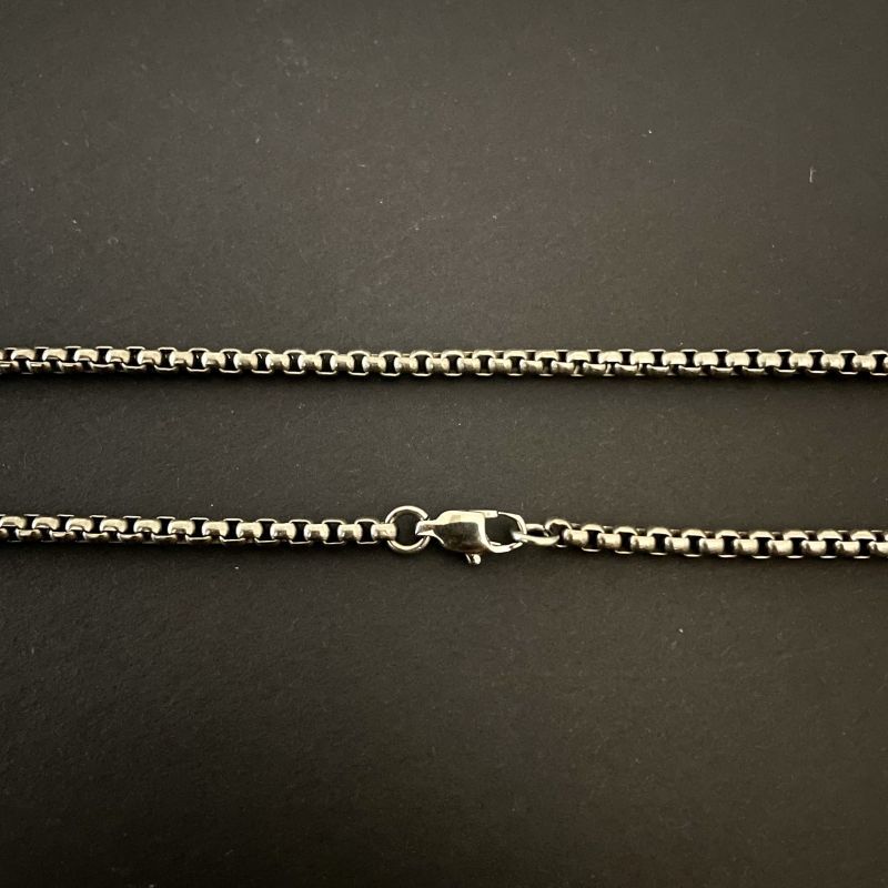 Pure Titanium Necklace Width 3mm Square Box Sub Chain Antiallergic Classic Style