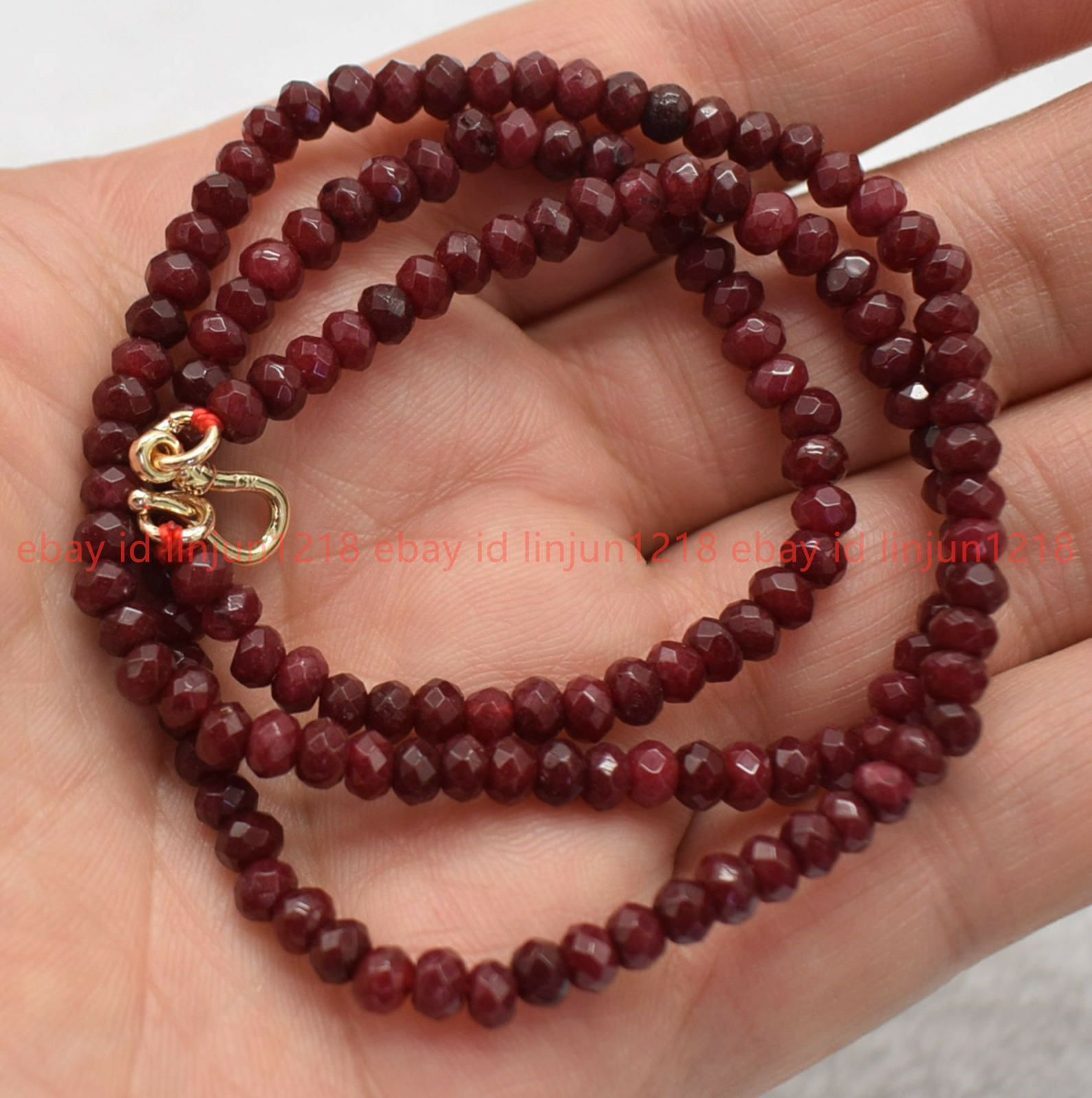 Genuine 2x4mm Faceted Multicolor Jade Gems Beads Necklace 18″