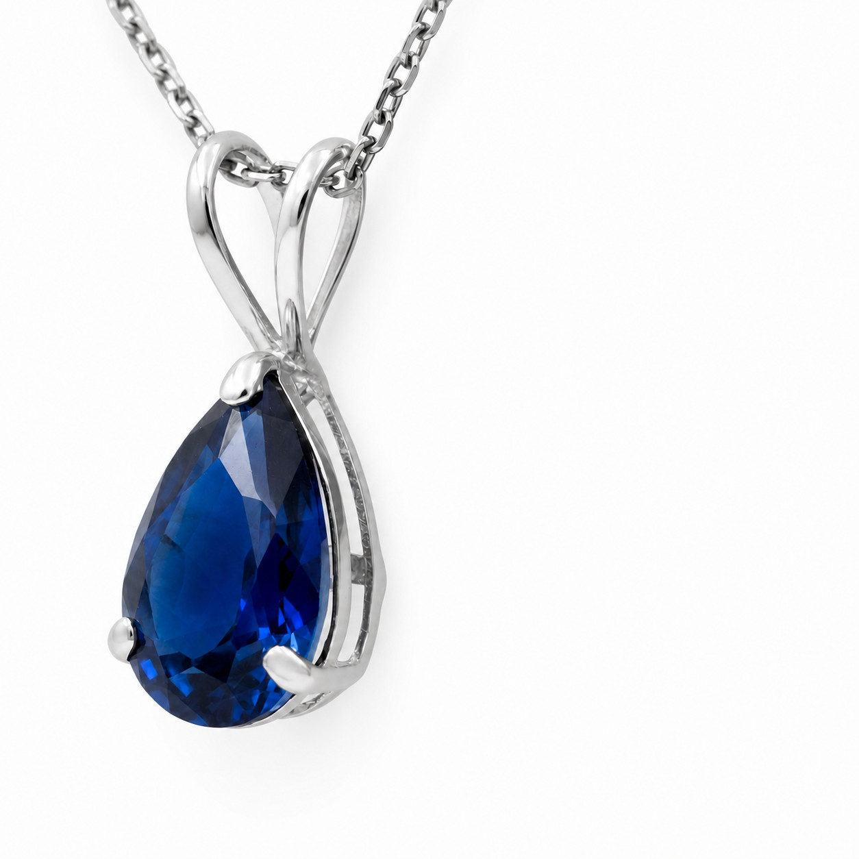 GENUINE 2.23 Cts BLUE SAPPHIRE PENDANT 14K GOLD – Free Appraisal – MADE IN USA