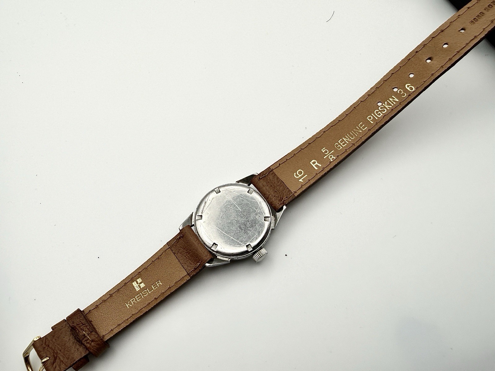 Enicar Waterpro Vintage Swiss Manual Wind 17J Silver Dial Steel Leather 29mm