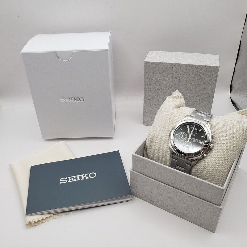 SEIKO Men’s Wristwatch Chronograph 7T92 0CA0 Black Dial SND191P1