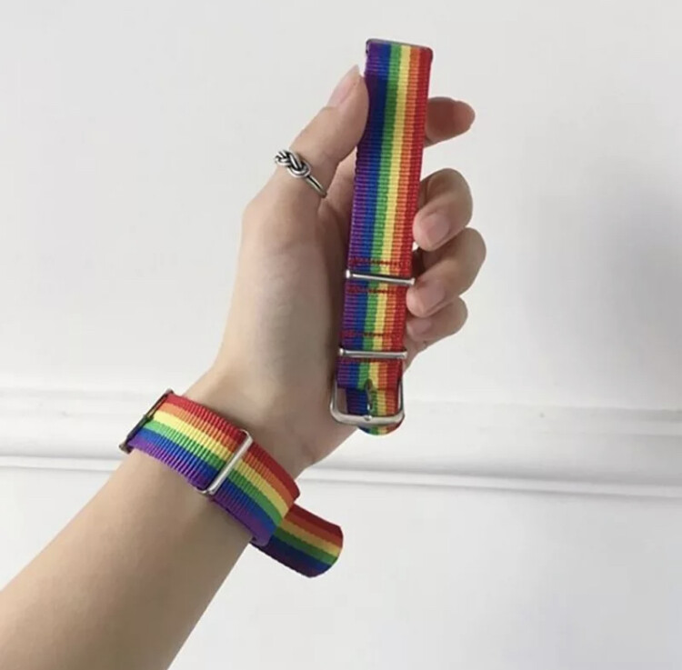 Fashion Jewelry Minimalist LGBT Rainbow Love Pride Woven Braided Bracelet 37-1