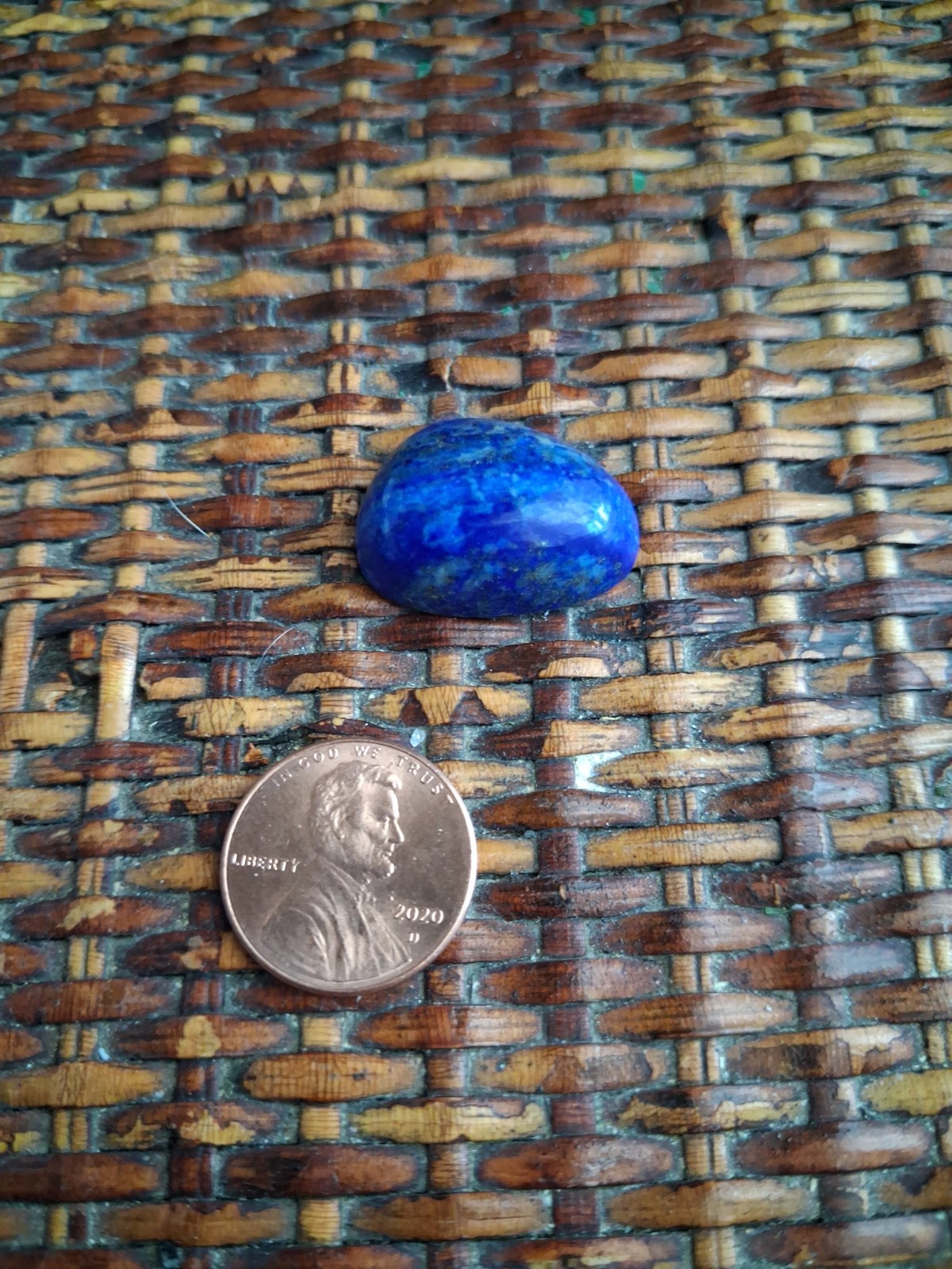 26 Ct Handcrafted Lapis Lazuli Freeform Cabochon 24x18x8mm