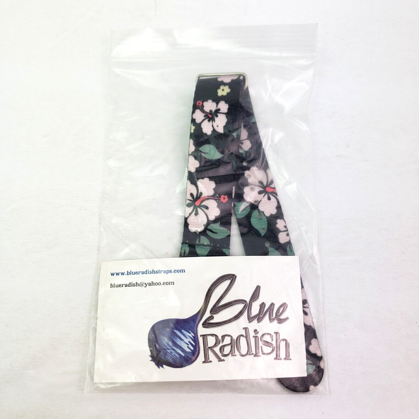 Blue Radish Womens Black Pink Floral Watch Band