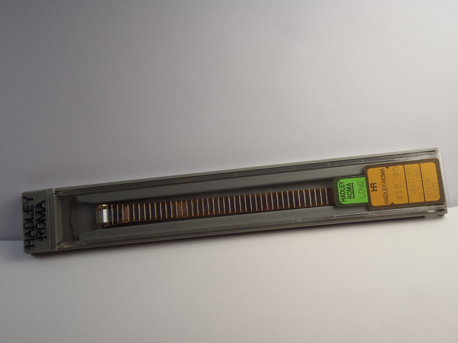 8mm – 11mm Hadley Roma Two-Tone Stainless-Steel Watch Band Straight Ends NOS