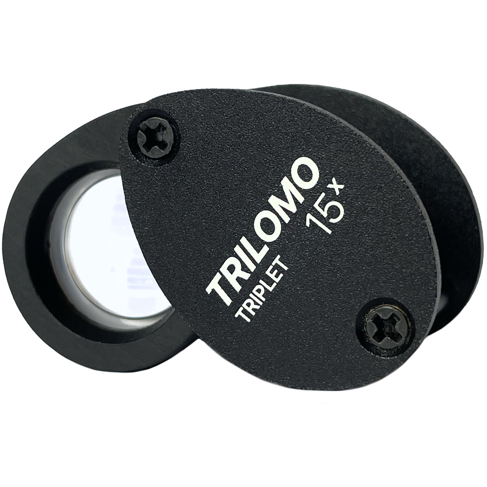 TRILOMO (ex BelOMO) 15x Triplet Loupe Magnifier. Small Black Egg. 14mm