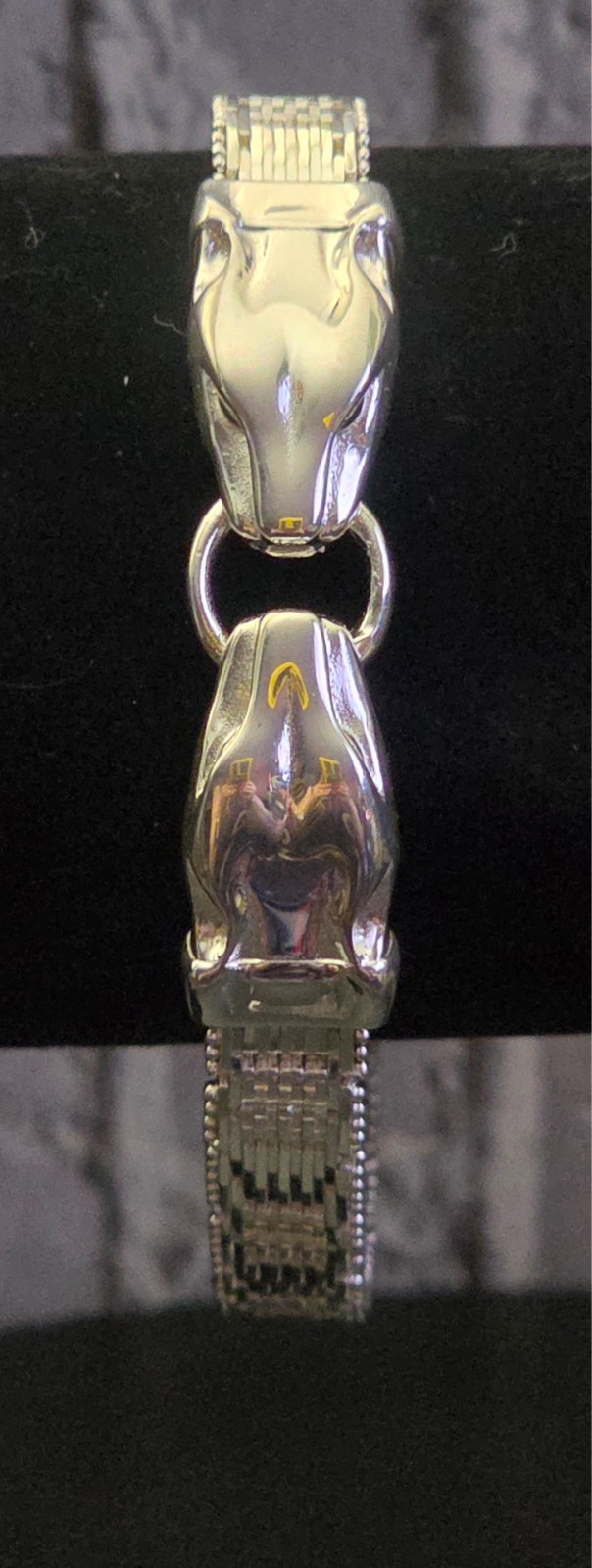 Milor Italy .950 Fine Silver Riccio Panther Necklace & Bracelet Set Rare Luxury