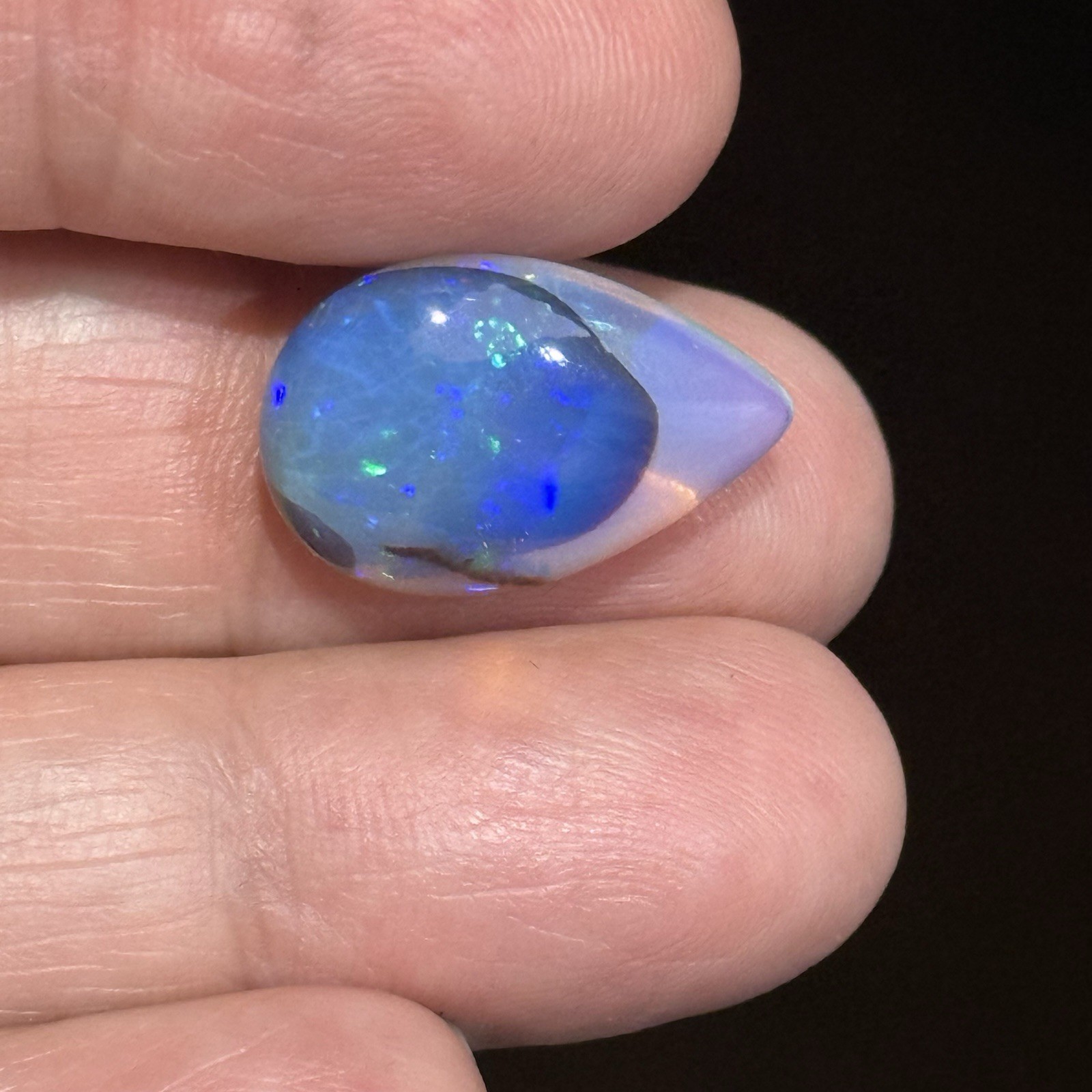 6.25ct 19×12.8×5.7mm Unique Ethiopian Welo Opal Pear Shaped Cabochon Gem