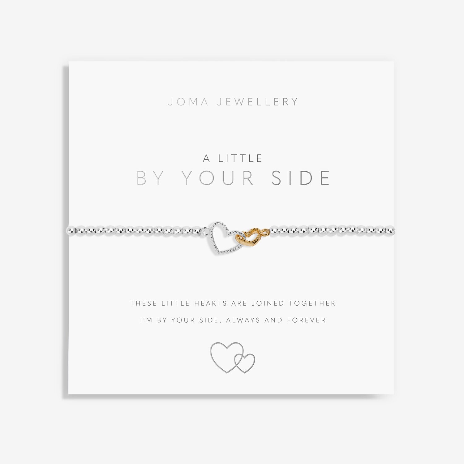Joma Jewellery Silver Plated Beaded Bracelet A Little BY YOUR SIDE + Gift Bag