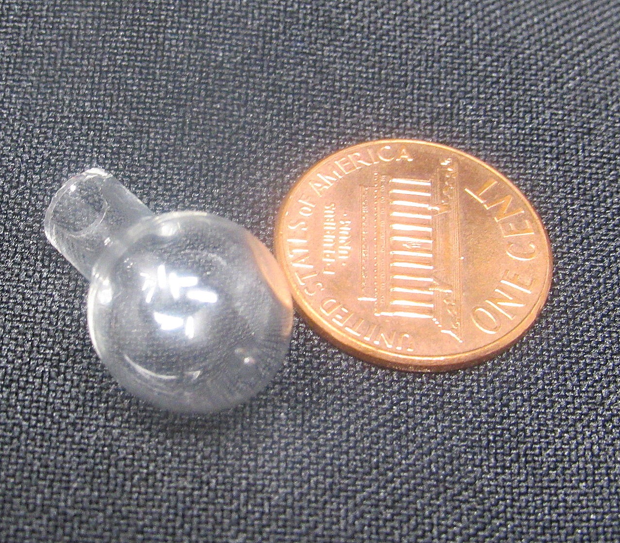 Bulb Ball Flask Clear Glass Vial 1in Bottle Charm Cremation Ashes Pendant Rice