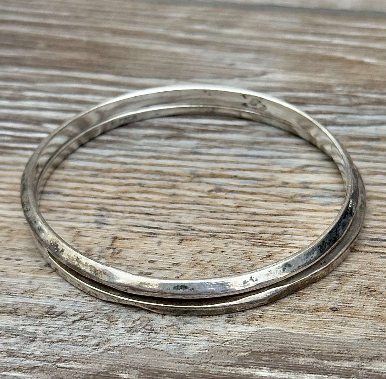 Taxco Mexico Alpaca Modernist Bangle Bracelets Lot Of 2 Untested Not Guaranteed