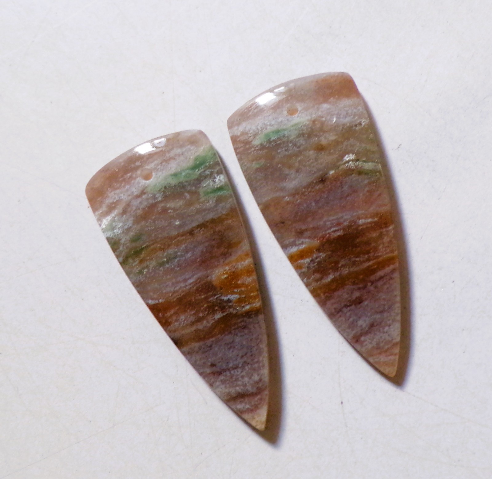 31.10 Cts Larsonite Drilled Cabochon Match Pair Gemstone 35X15.4MM 25