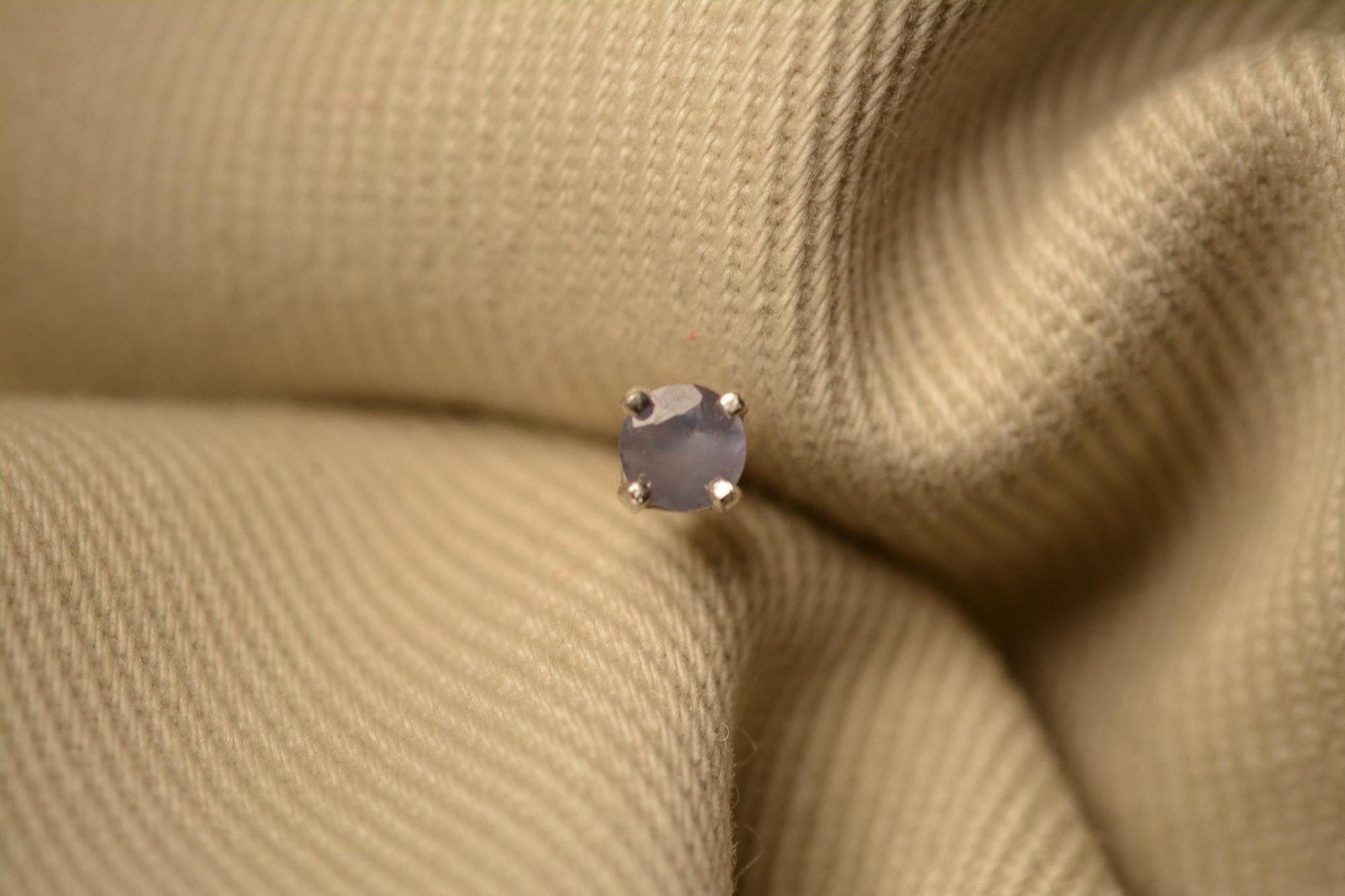 Single Alexandrite Stud Earring 0.11ct 3.0mm Sterling Silver Genuine Natural AS1
