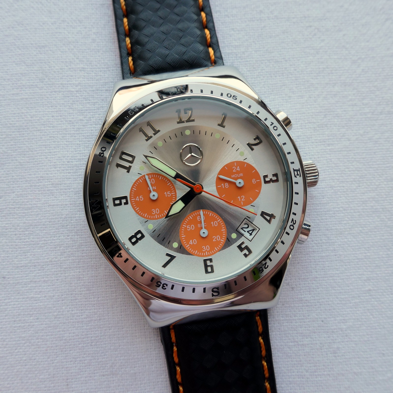 Mercedes Benz AMG Motorsport Racing Car Accessory Sport Design Chronograph Watch