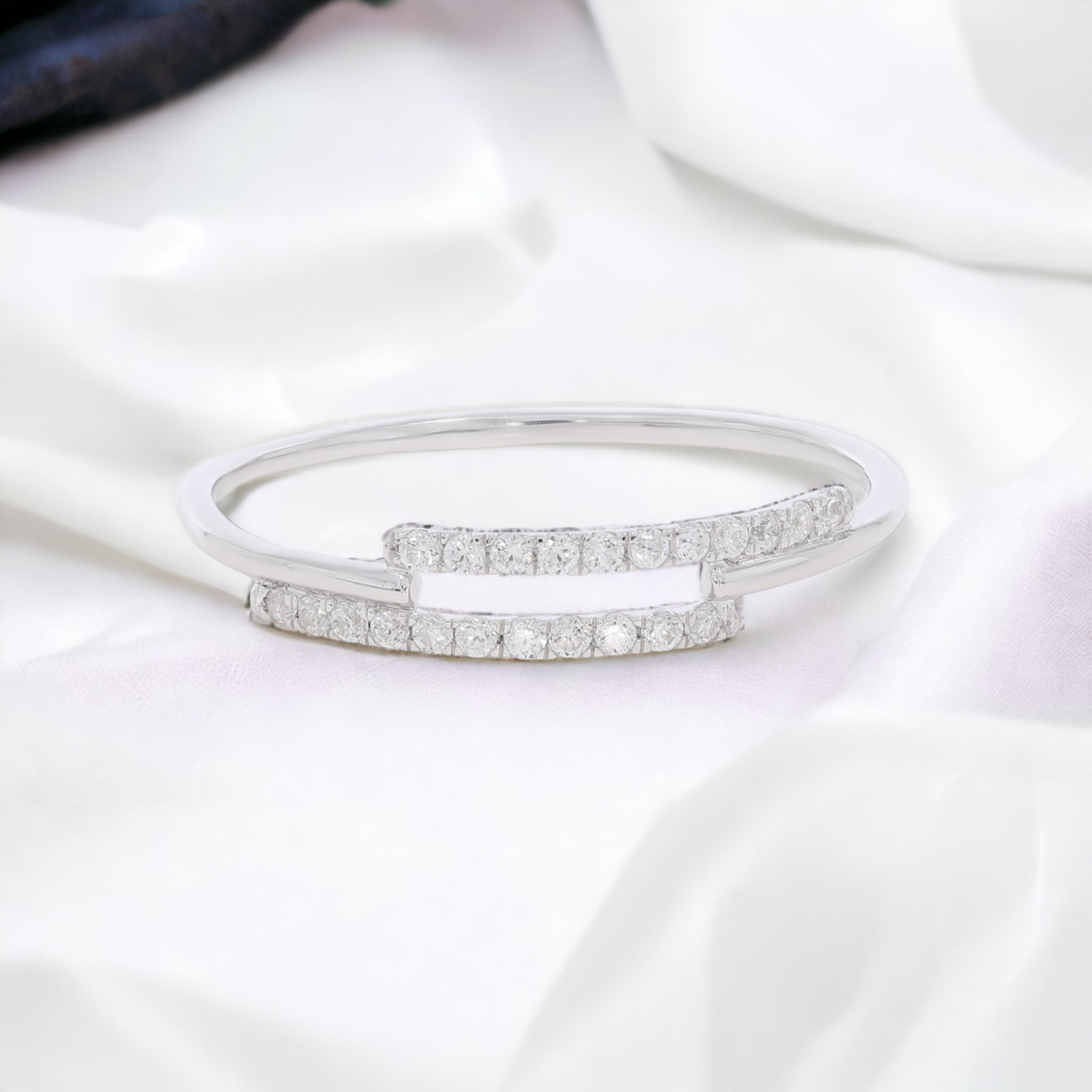 Clearance..! 0.15 Ct F-G/VS Lab Grown Ring in White Gold Plated 925 Silver