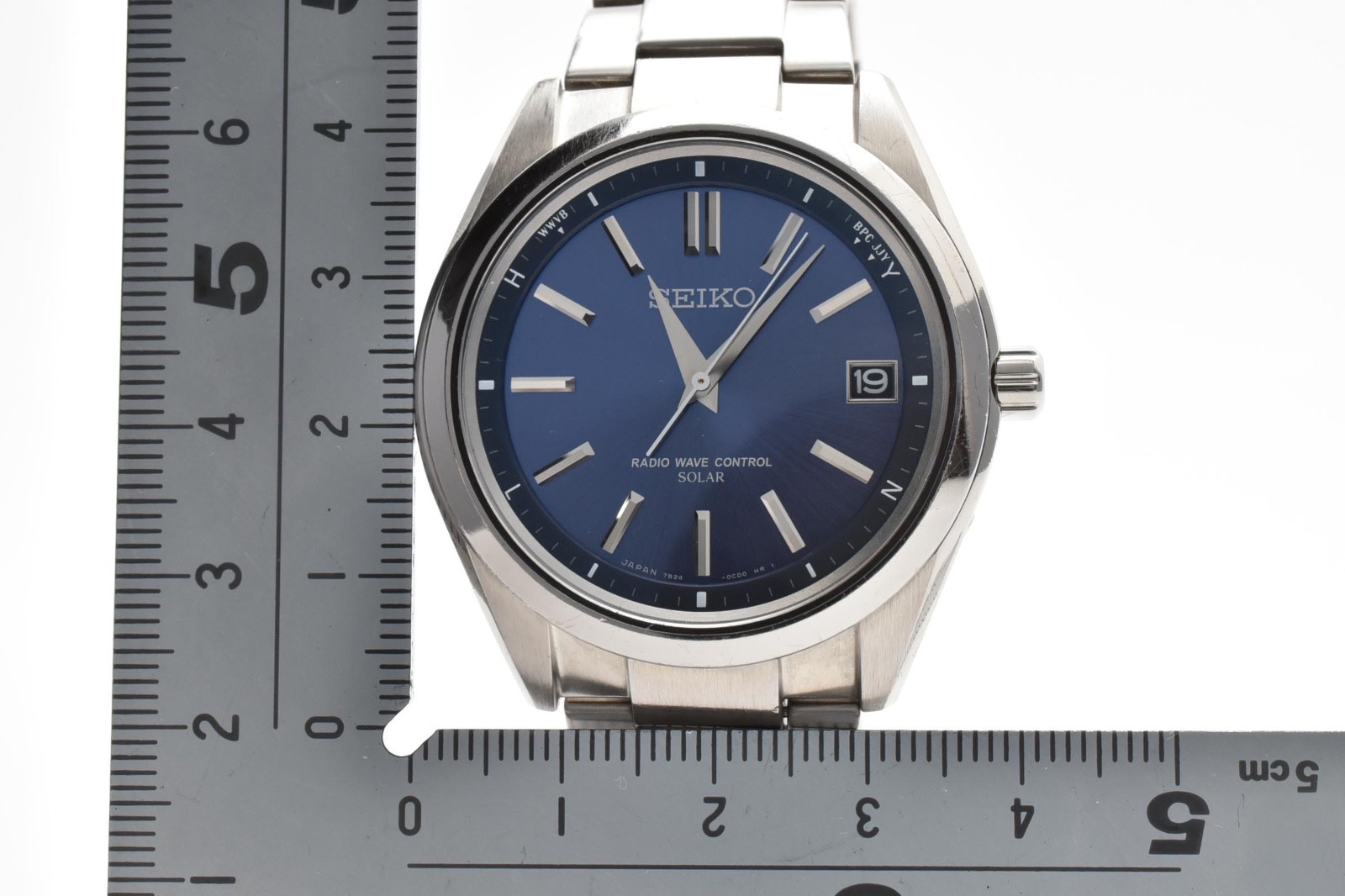[NEAR MINT] SEIKO BRIGHTZ SAGZ081 7B24-0BH0 Radio Solar Titanium Blue Dial Men’s