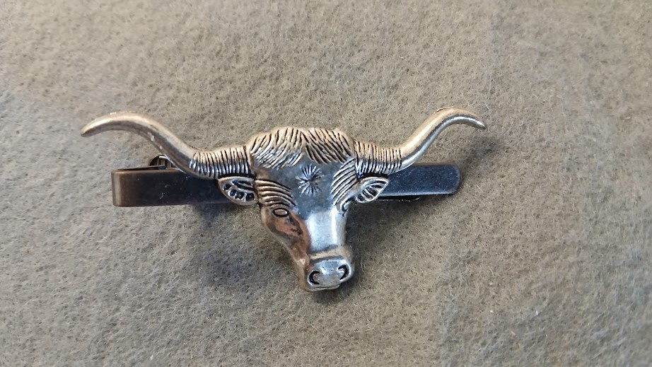 Vintae Style Bull Tie Clip Clasp Bar Great Gift Birthday Every Day