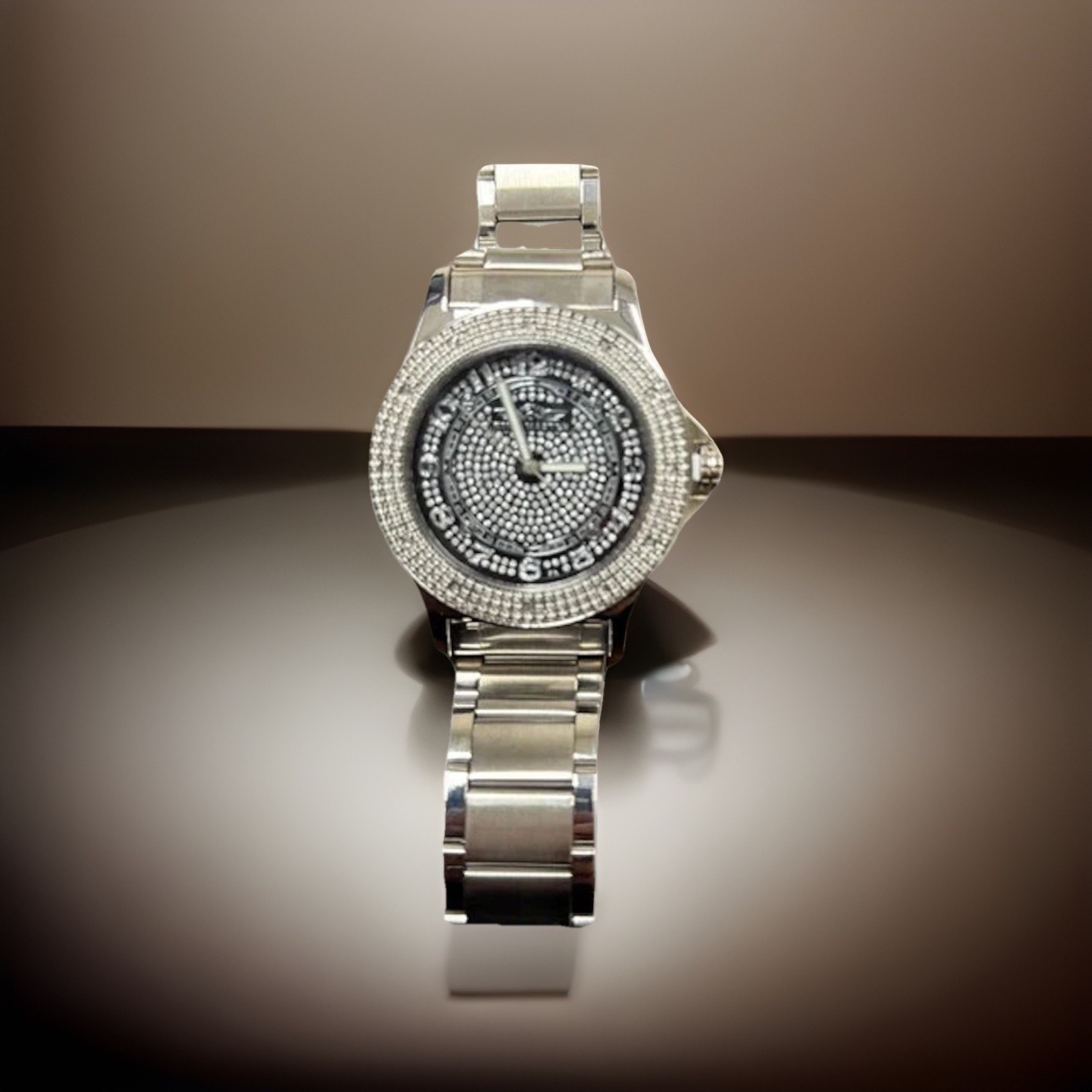 King Master Diamond Watch Men, 50mm, 105M, WR 30M, Stainless Steel