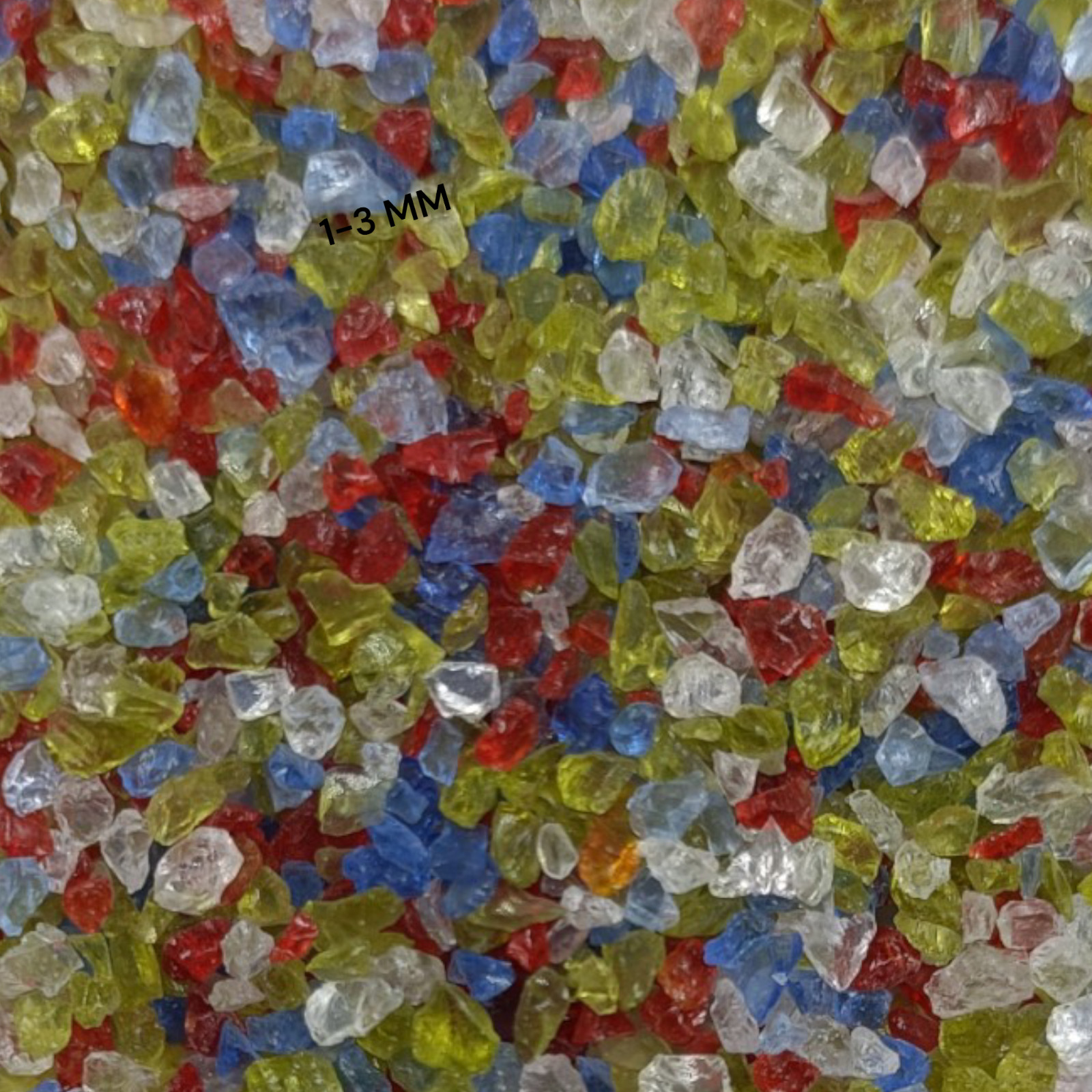 Mixed Hydro Crushed Stone Chips – Colorful Vibrant Gemstone Gravel for Resin Art